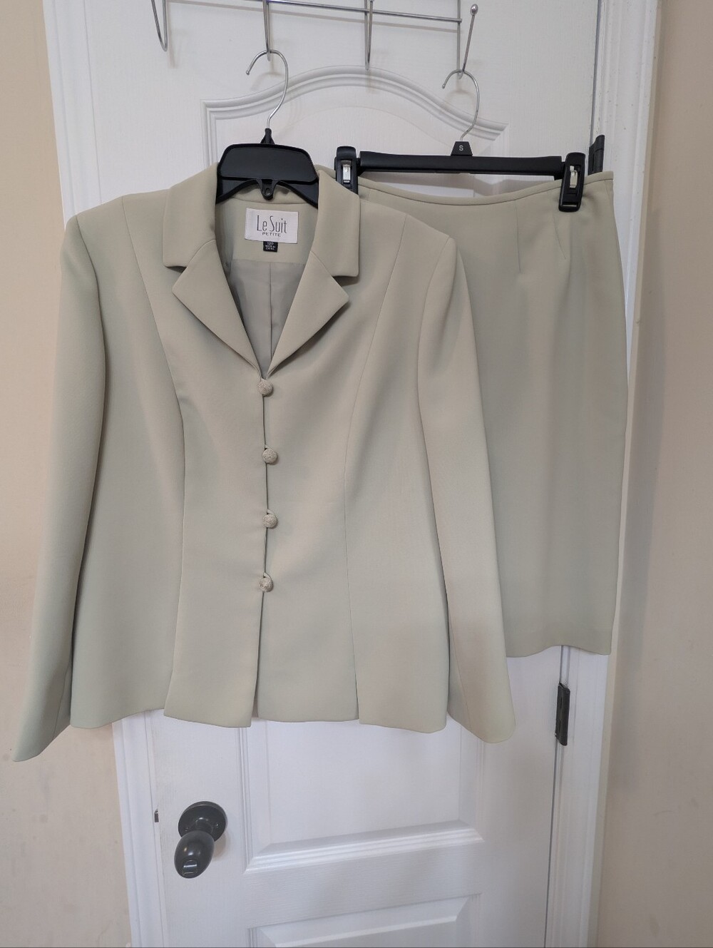 Le Suit Light Sage Green Women's Skirt Suit - Tailored Two-Piece